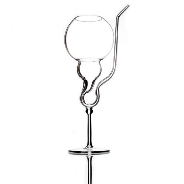 BALLON GOBLET WITH STRAW 500 ML